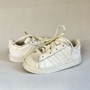 Adidas Superstar toddler sneakers shell toe size 6 white